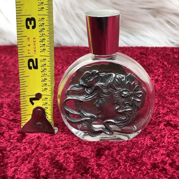Vintage Seagull Pewter Art Nouveau Lady Face Purfume Bottle Vanity Bottle - Picture 6 of 6